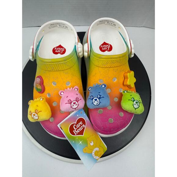 Crocs x Care Bears Crush Clog Rainbow Womens Sz 6 Slip On Platform Sandals Shoes - Picture 2 of 12